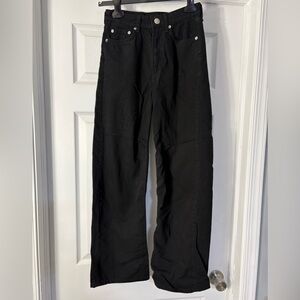 rag & bone Black Wide Leg Jeans